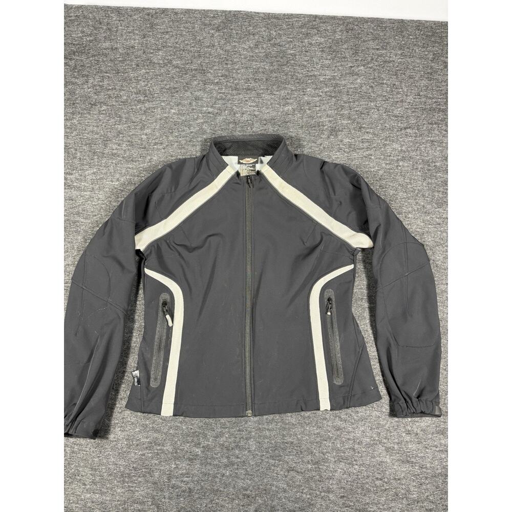 Harley Davidson Jacket Women Large Cypress SoftShell Riding Motorcycle Black